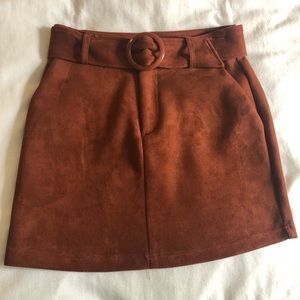 70s suede skirt